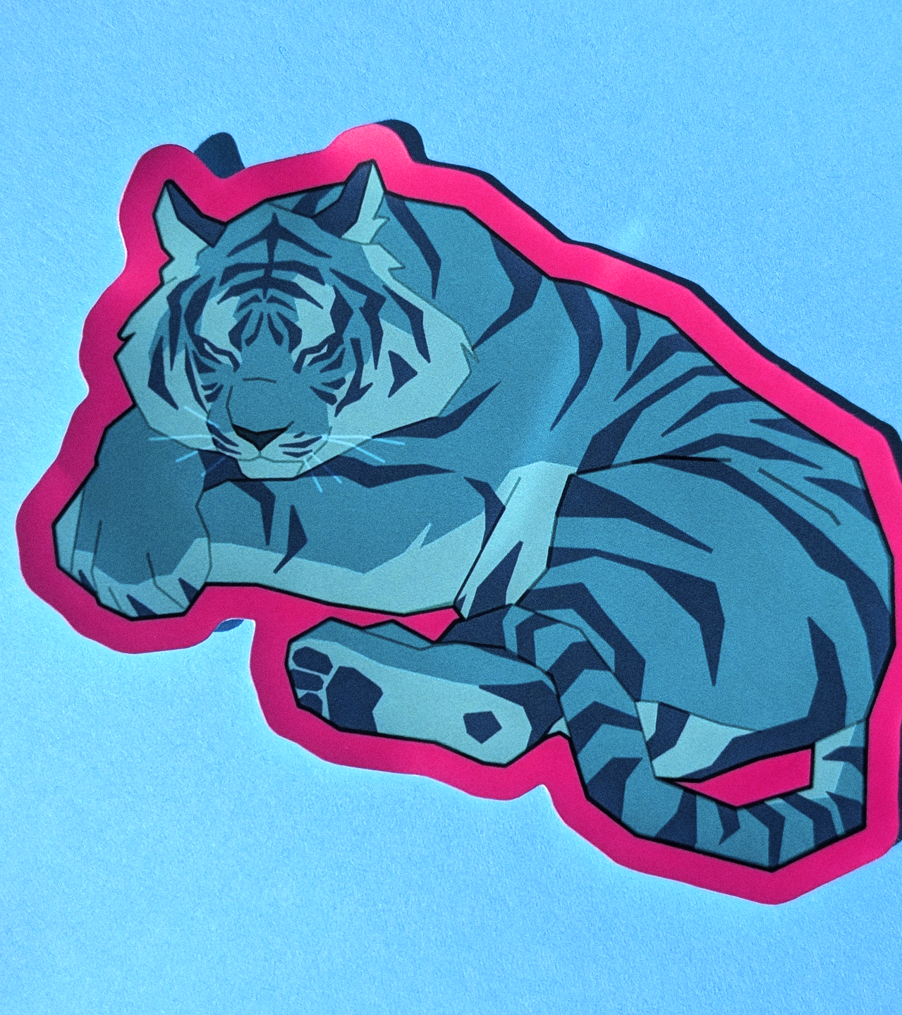 Sleepy Tiger sticker.