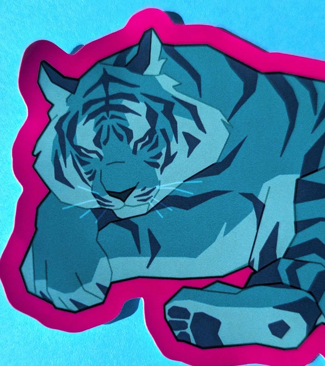 Sleepy Tiger sticker.